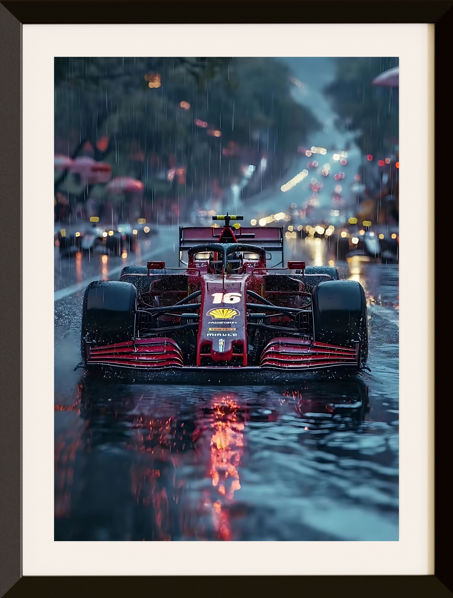 POSTER LECLERC FERRARI