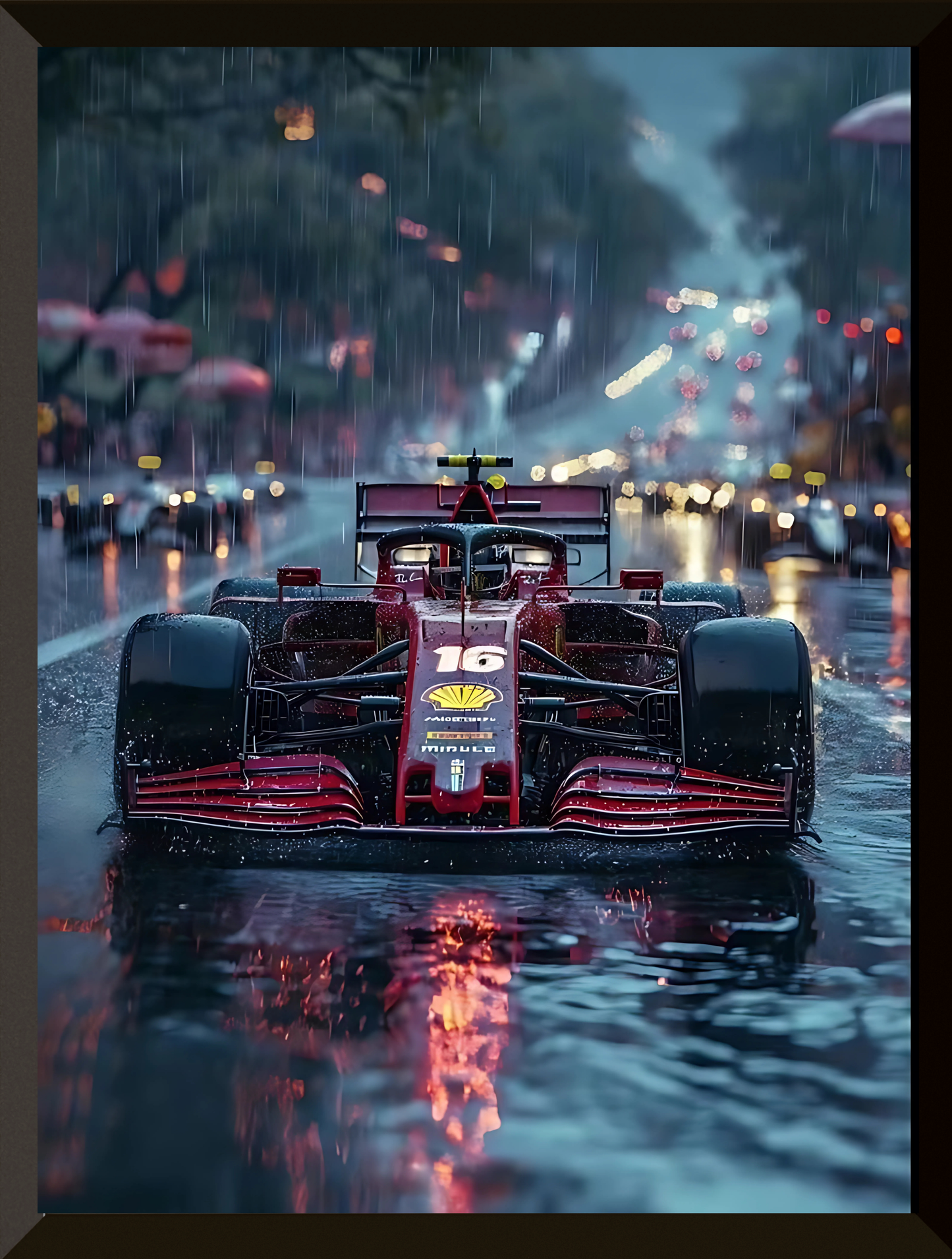 POSTER LECLERC FERRARI