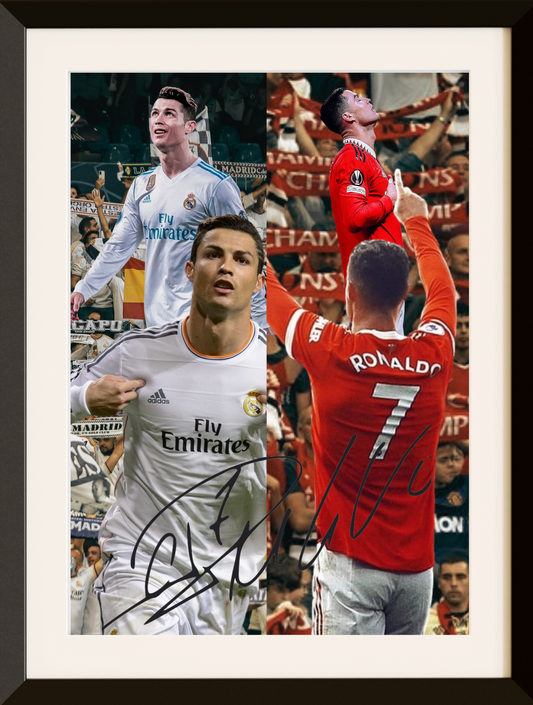 POSTER CRISTIANO RONALDO REAL MADRID VS MANCHESTER UNITED