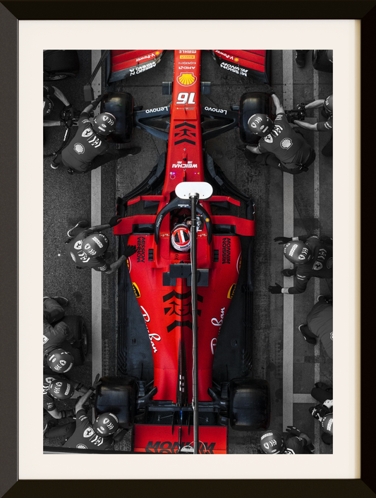 POSTER FERNANDO CHARLES LECLERC FERRARI