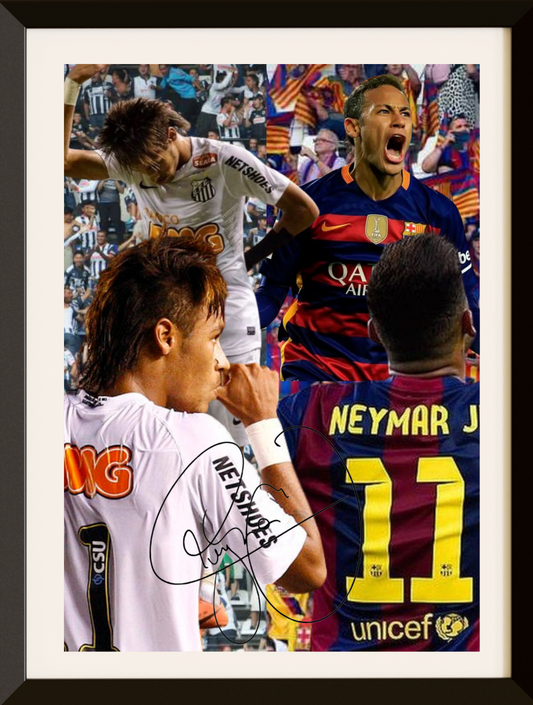 POSTER NEYMAR SANTOS F.C VS F.C BARCELONA