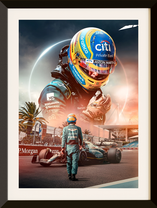 POSTER FERNANDO ALONSO ASTON MARTIN