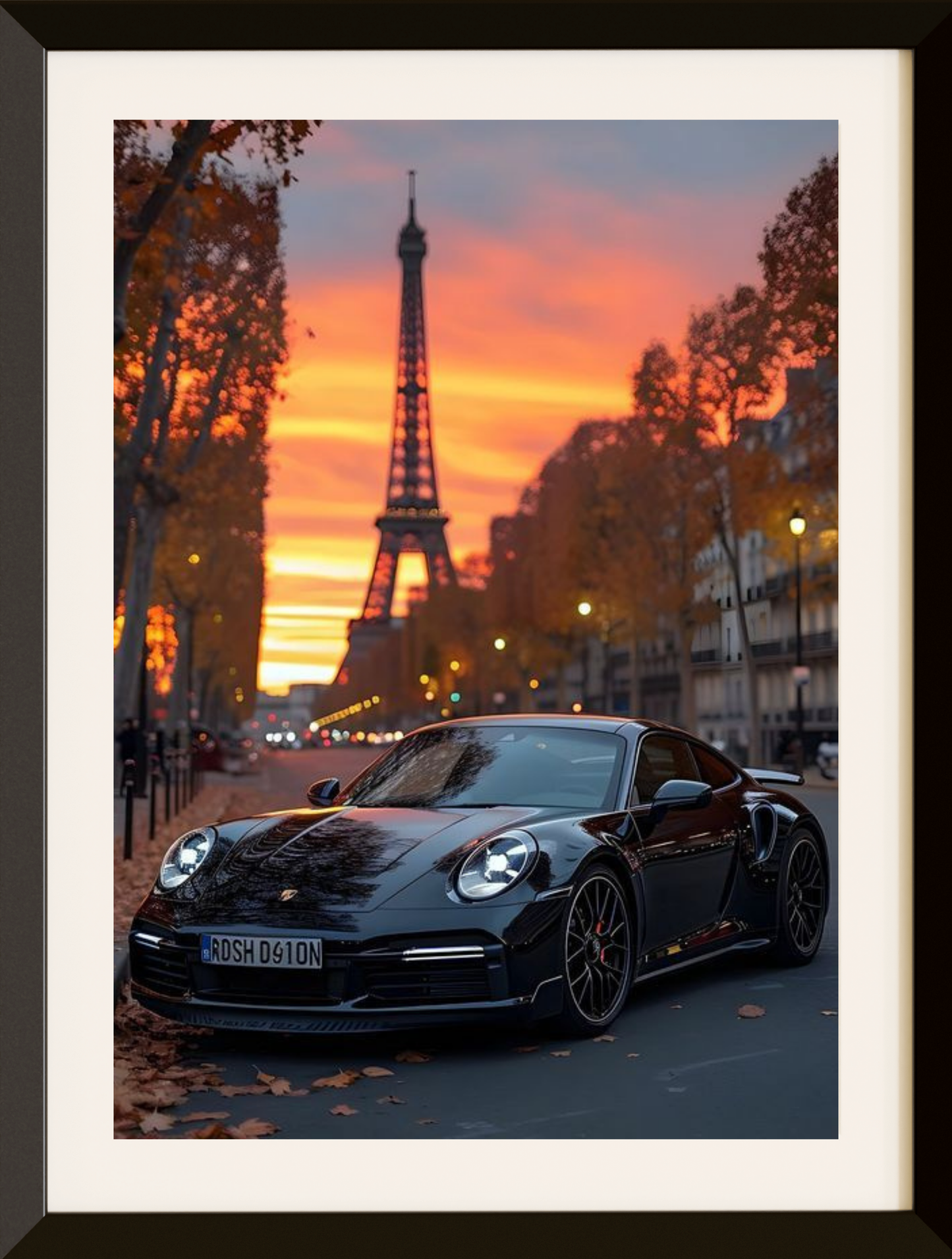 POSTER PORSCHE PARIS